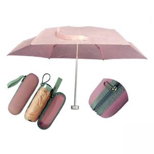 Wholesale Colorful Mini Folding Umbrella , Mini Lightweight Umbrella Customized Printing Logo from china suppliers
