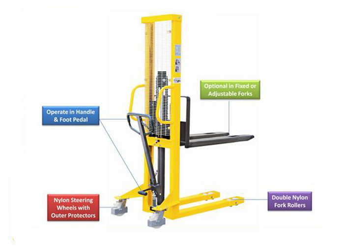Wholesale 1500kg Capacity Manual Pallet Stacker For Short Distance Transportation from china suppliers