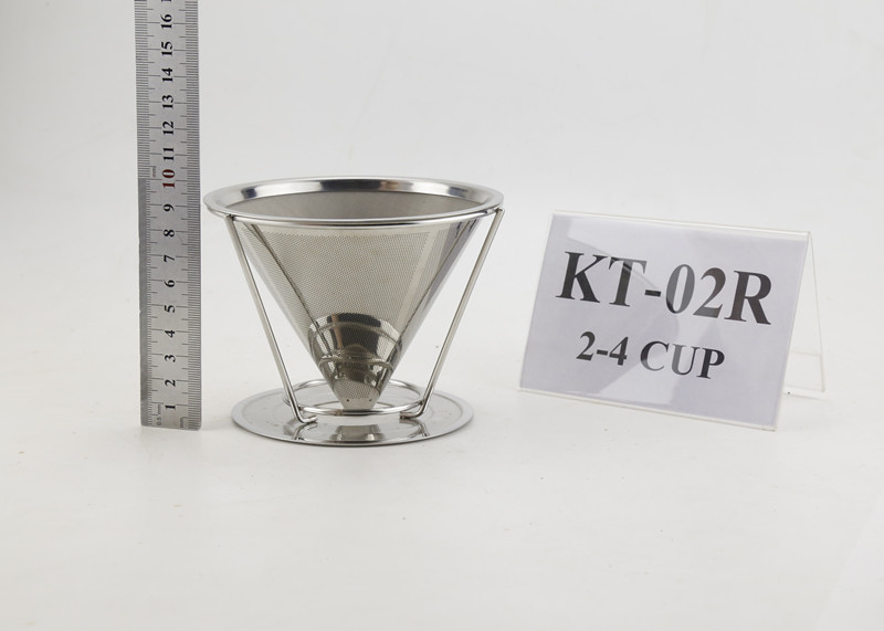 Wholesale Non Slip Handle Stainless Steel Pour Over Coffee Dripper With Silicone from china suppliers