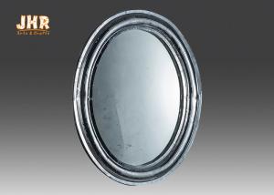 Wholesale Oval Industrial Style Fiberglass Furniture Silver Mosaic Glass Framed Wall Mirror from china suppliers