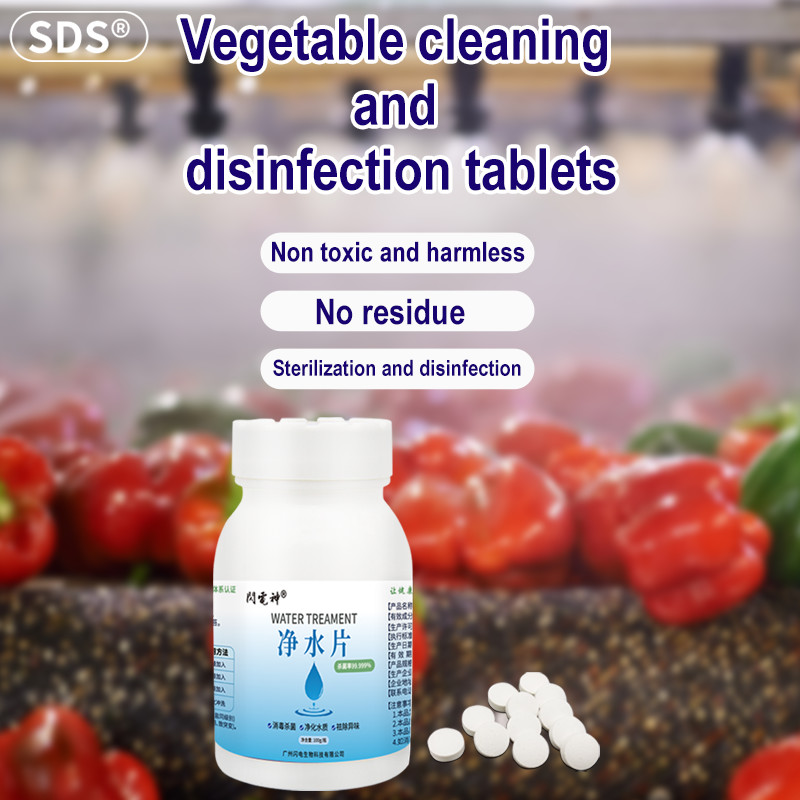 Quality Harmless Chlorine Dioxide Water Purification Tablets No Residue For Vegetables for sale