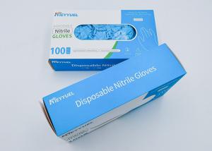 Wholesale Personal Protection / Hospital Disposable Nitrile Gloves Fits Either Hand Anti Allergic Food Safe from china suppliers