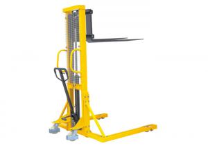 Wholesale Adjustablemanual Hydraulic Pallet Stacker , Straddle Stacker Forklift High Efficiency from china suppliers