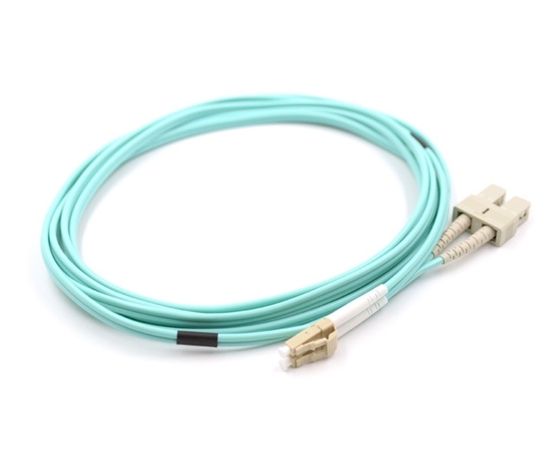 Wholesale 10 Feet OM4 Fiber Optic Patch Cable ST To LC Duplex Plenum Armored PVC Material from china suppliers