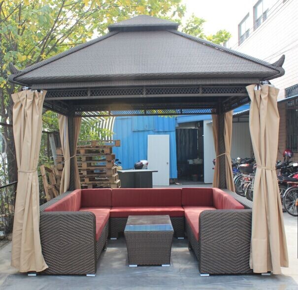 Wholesale garden furniture wicker gazebo/canopy-20015 from china suppliers