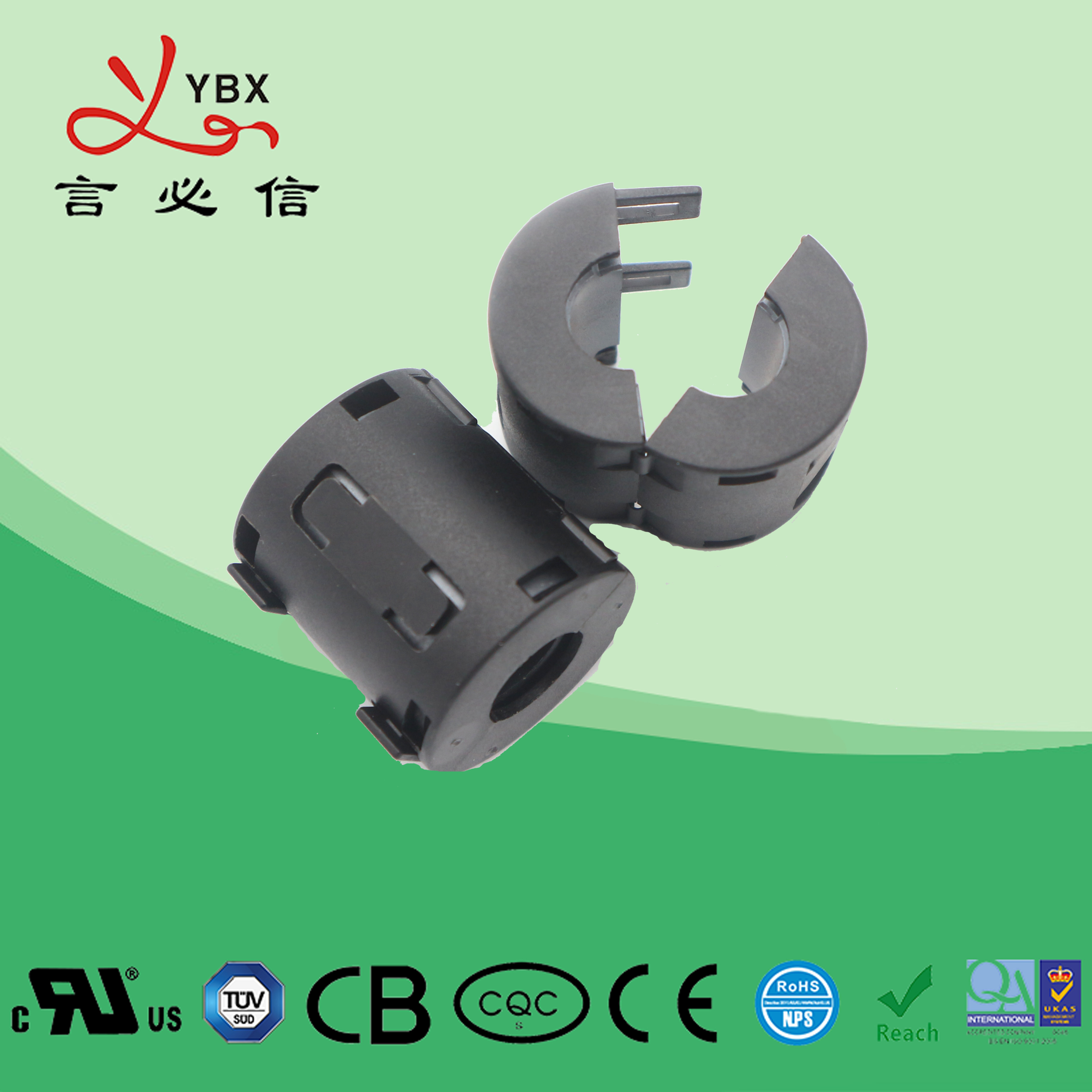 Wholesale Yanbixin Black Color Low Frequency Ferrite Core For Power Supply System Suppression from china suppliers