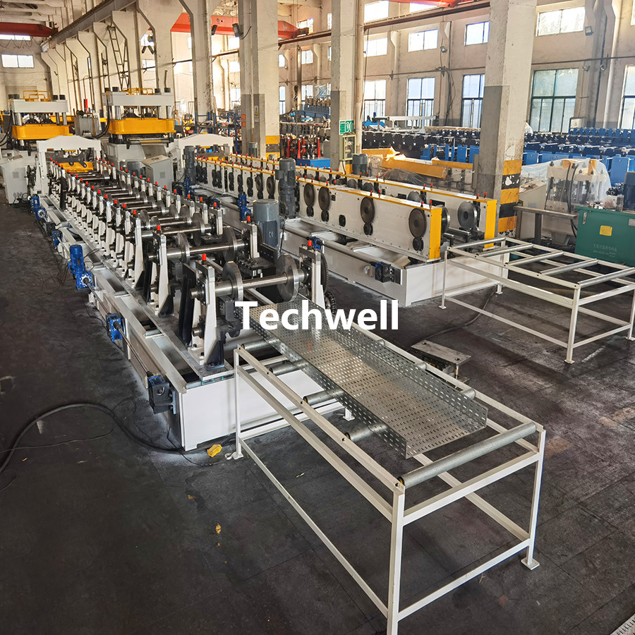 Wholesale 50-600 Perforated Cable Tray Roll Forming Machine Production Line Auto Size Adjusting from china suppliers