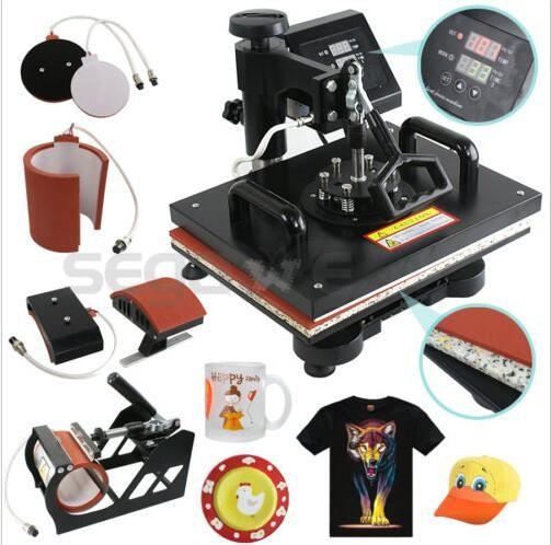 Quality Heat Press Machine for T Shirts Cup Mug 5 in 1 Multifunctional Transfer Sublimation T Shirt Press for sale