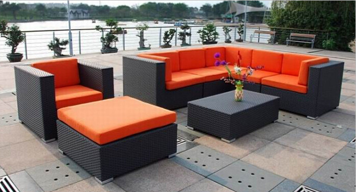 Buy cheap 9pcs 2017 rattan wicker modular sofa set ottoman single chair coffee table - from wholesalers