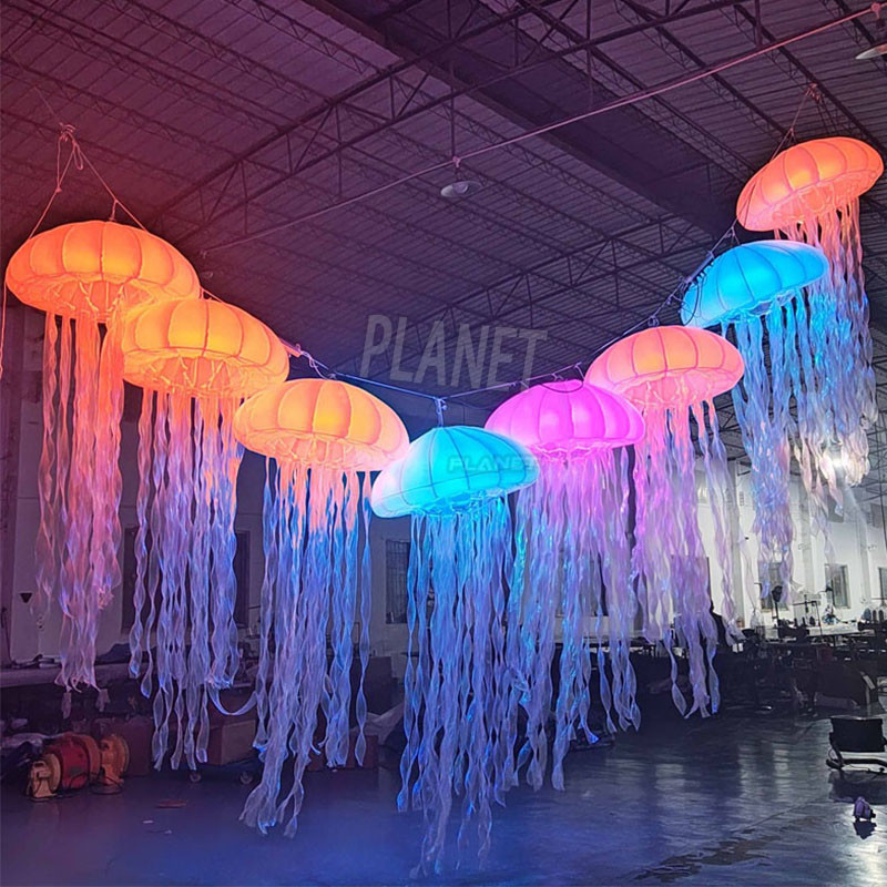 Buy cheap Wedding Christmas Decor Colorful Jellyfish Lamp Inflatable Jellyfish Decoration from wholesalers