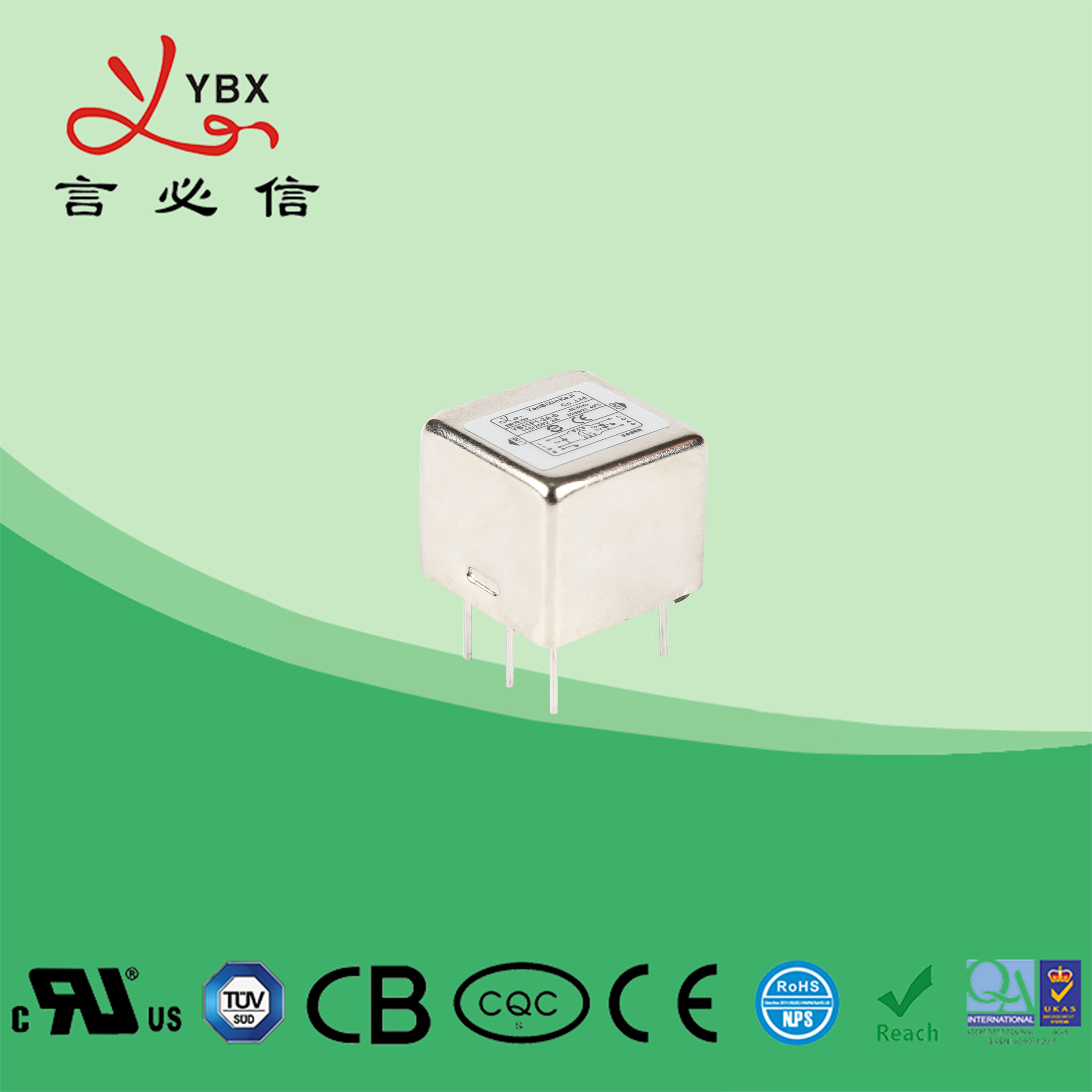 Wholesale Yanbixin 60Hz Low Pass Power Line Noise Filter / DC Power Supply Noise Filter from china suppliers
