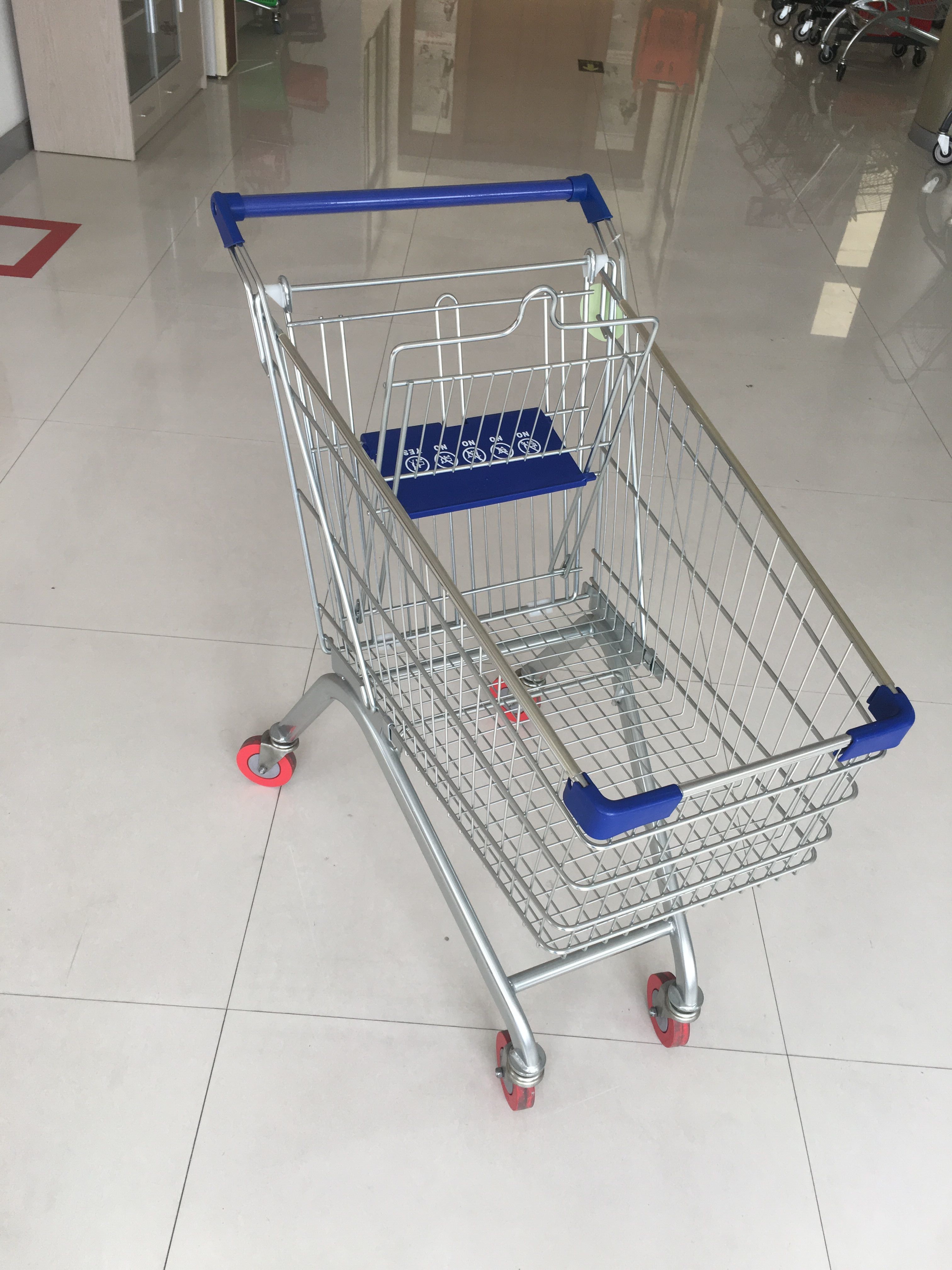 Buy cheap Steel Supermarket Grocery Shopping Cart With Zinc Plating Clear Powder Coating from wholesalers