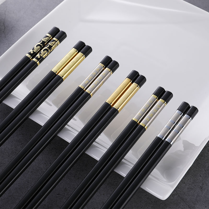 Wholesale Fiberglass Silver Color Alloy Chopsticks Series Japanese Non Slip Family Use from china suppliers