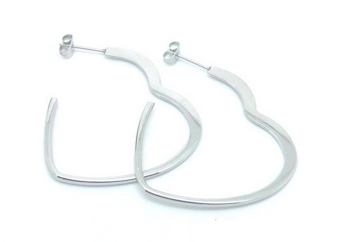 Wholesale Flat Open Heart Shaped Stainless Steel Earrings With TUV Certification from china suppliers