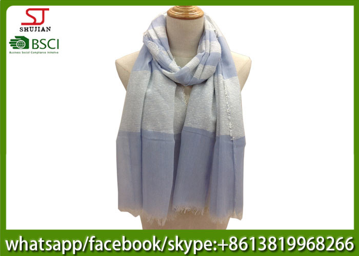 Wholesale China factory supply joint stripe yarn dyed fabric spring summer scarf 80*190cm100% Polyester keep fashion chiffon from china suppliers