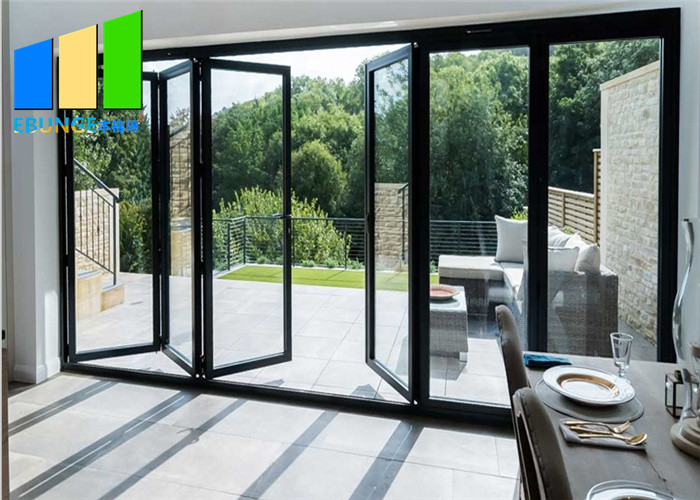 Wholesale Soundproof Thermal Break Tempered Glass Aluminium Bi - Folding Doors Residentian In USA from china suppliers