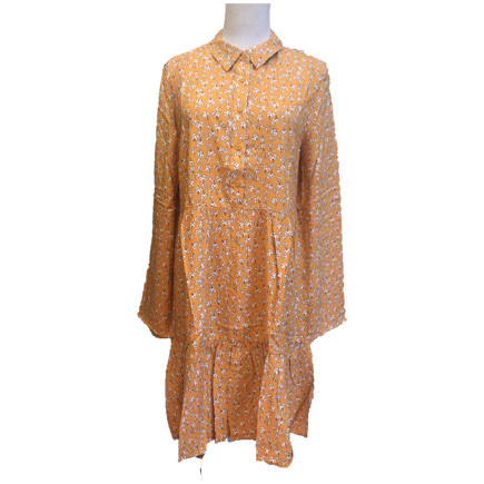 Wholesale Female Pleated Unlined Long Sleeve Shirtdress Knee Length from china suppliers