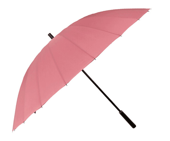 Wholesale Pink Collapsible Golf Umbrella Manual Open Fibreglass Shaft 190T Pongee Fabric from china suppliers