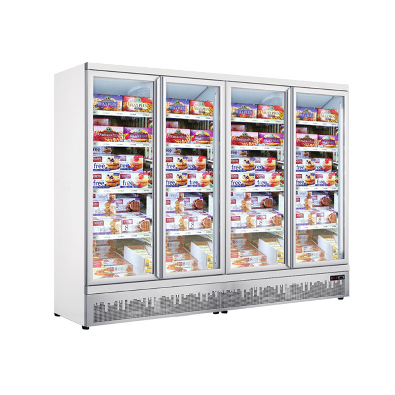 Wholesale Low Temperature Commercial 4 Glass Door Large Supermarket Refrigerator Upright Freezer from china suppliers