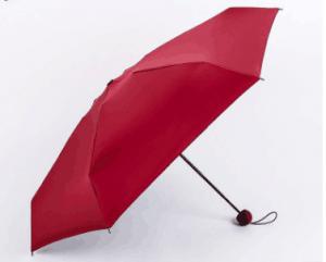 Wholesale Red Mini Compact Lightweight Folding Umbrella Manual Open 190T Pongee Fabric from china suppliers