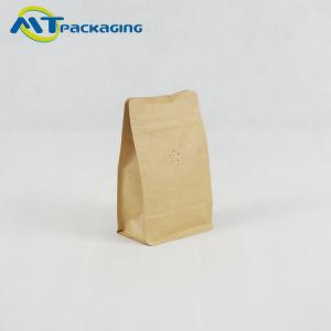 Wholesale Waterproof Brown Paper Coffee Bags , Kraft Coffee Bags With Valve from china suppliers