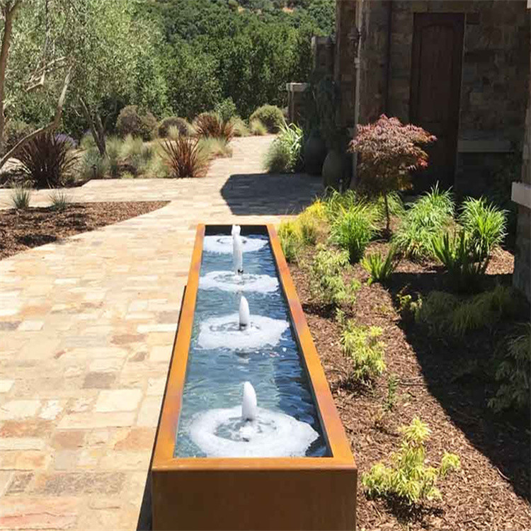 Wholesale Prerusted Surface Landscape Corten Steel Water Feature 1200mm Garden Ornaments from china suppliers