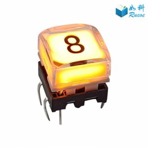 Wholesale 12*12mm illuminated LED color broadcast style button from china suppliers