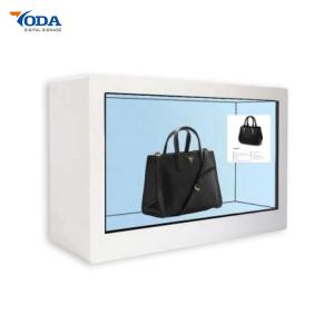 TFT Transparent LCD Touch Screen See Through Advertising Showcase