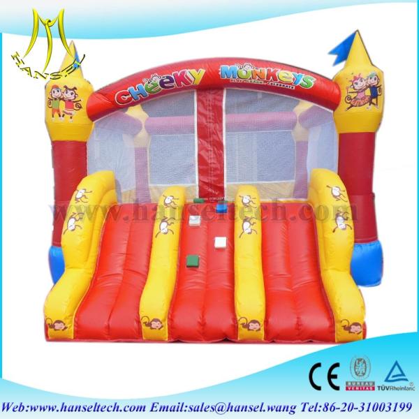 Quality Hansel fantastic monkey intex inflatable slide in backyard for sale