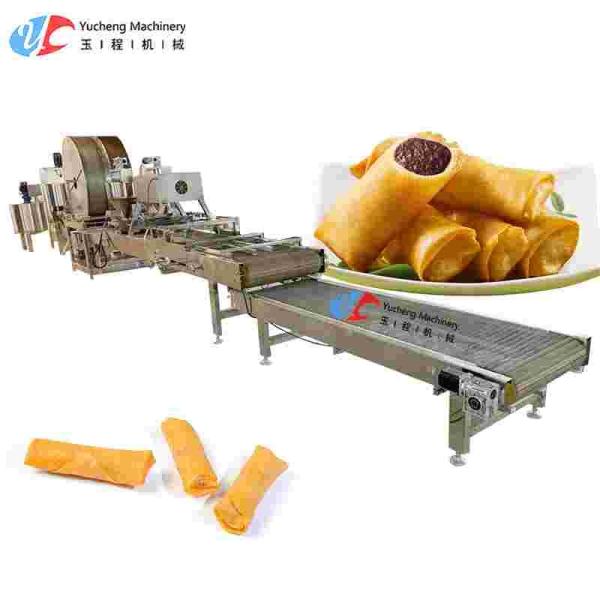 Quality 220V 50Hz Automatic Spring Roll Machine OEM Lumpia Rolling Machine for sale