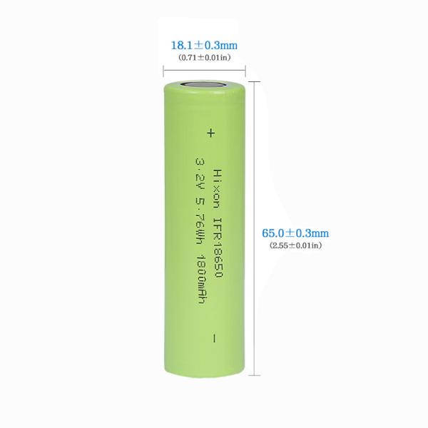 18650 Lithium Iron Phosphate Battery 3.2V 1800mAh for Solar Street Light