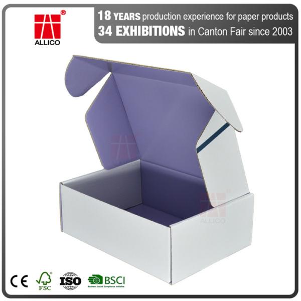32 ECT Folding White Mailer Shoe Packaging Box FCS Standard Paper