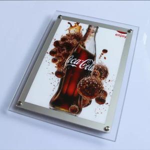 China Double Side LED Light Box Display Stand With Stainless Steel Frame Rectangle Shape on sale