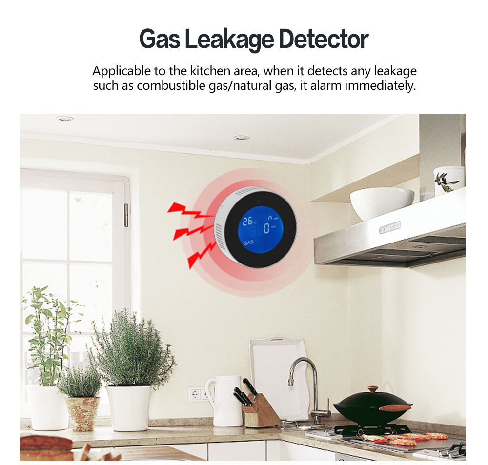 433Mhz WIFI GSM Alarm System 1900mHA Smart Alarm Sensor Touch Screen