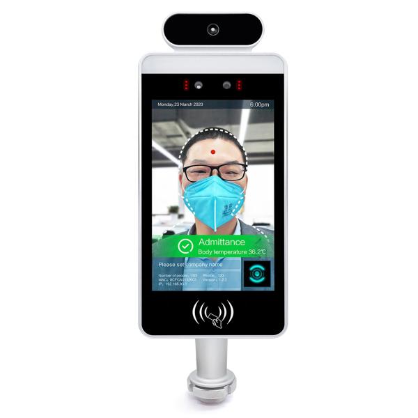 Green Pass face recognition thermal camera Access Control Multi Languages