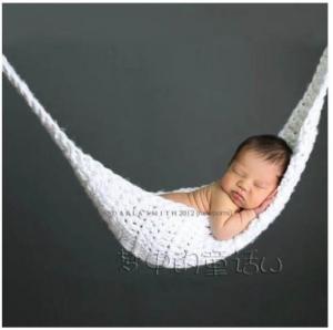 Wholesale Baby Knit Hammock White Color Crochet Bed Pure White Baby Crochet Knitted Bed Newborn Cott from china suppliers