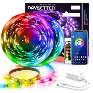 China 60Leds/M 5050 Rgb Smart LED Strip Lights 5m 10m 15m App Control Remote For Bedroom on sale