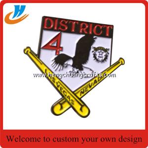 China China badge pin factory specialized in metal baseball pin badge with custom design on sale