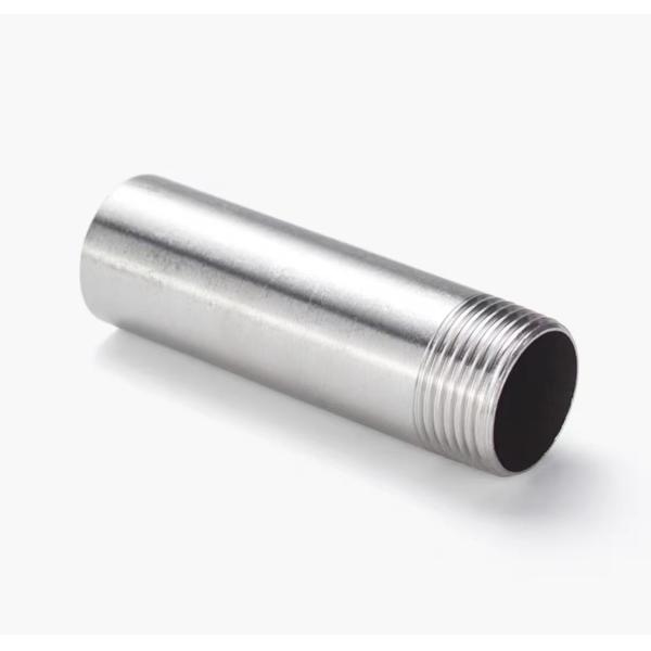 304 Stainless Steel Pipe Fitting Weld Nipple Coupling Connector for Water Oil Air Silver