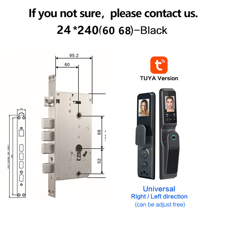 Digital Password Smart Door Lock Keyless Smart Lock With Tuya Wifi