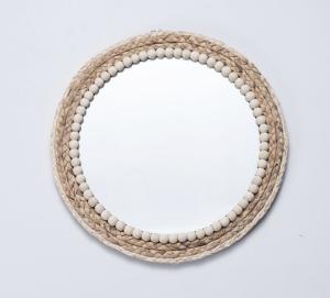 Wholesale Design Natural Bathroom Large Wall Decorative Woven Custom Framed Wooden Rattan Wicker Willow Mirror from china suppliers