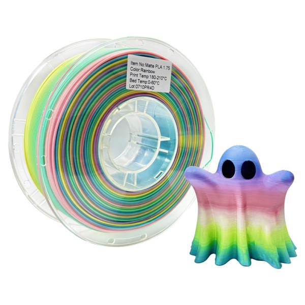 PINRUI 3D Printer Filament Rainbow Dreamy Color 1.75mm 1kg Multiple Colors Fit Most FDM Printer