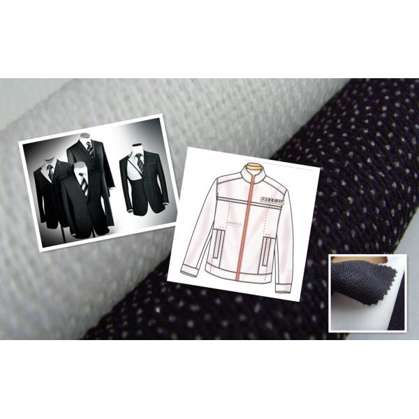 100 Percent Polyester 75D Collar Woven Fusible Interlining