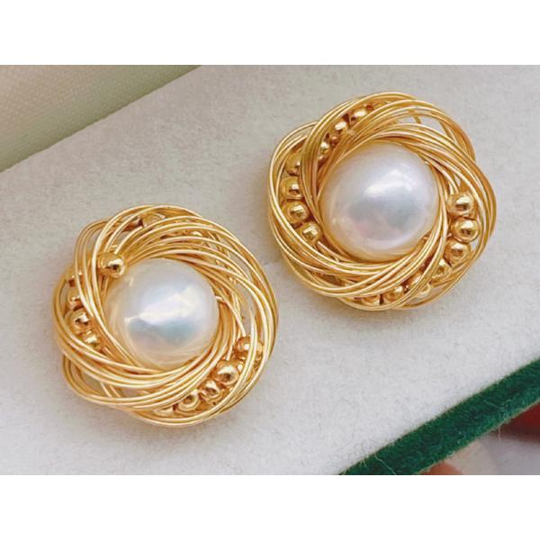Natural Baroque Pearl Erarring Pearl Drop Earrings For Women Vintage Sweet Baroque Pearl Earring Wedding Party Jewelry
