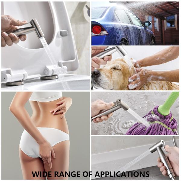 OEM 5cm*13cm Toilet Spray Shattaf Chrome Color For Dog Wash