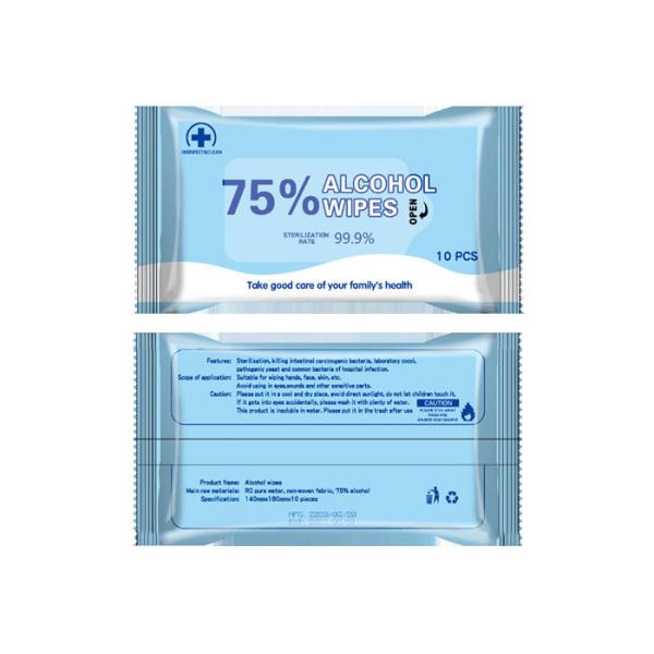 Non - Woven 75% Alcohol Disinfectant Wipes Kill 99.9% Virus CE Certification