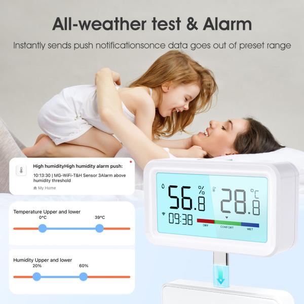 Tuya ZigBee Hygrometer Thermometer Sensor Remote App Voice Alexa Google Home Smart Home Wireless