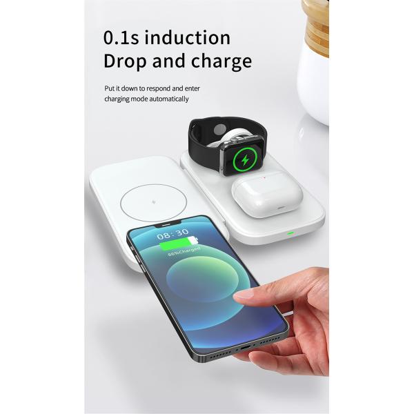 12V 2A Wireless Charger Stations Folding Magnetic Safe Dock