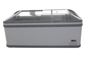 China Top Glass Sliding Door Mobile Deep Chest Freezer Single Temperature on sale