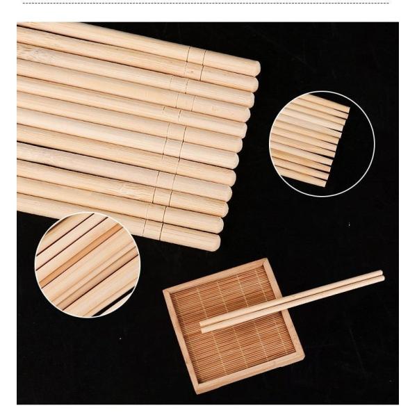 Eco-Friendly Disposable Bamboo Round Chopsticks with 200mm/225mm Length and 5.0mm Diameter for Restaurant Use